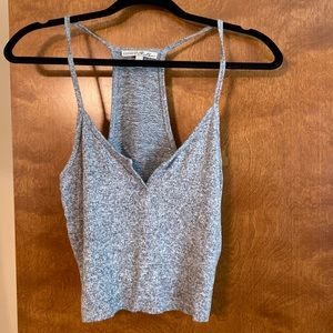 Gray crop tank